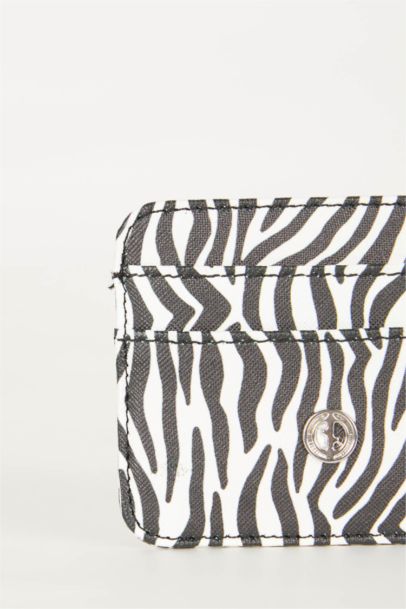 Woman Animal Printed Faux Leather Card Holder