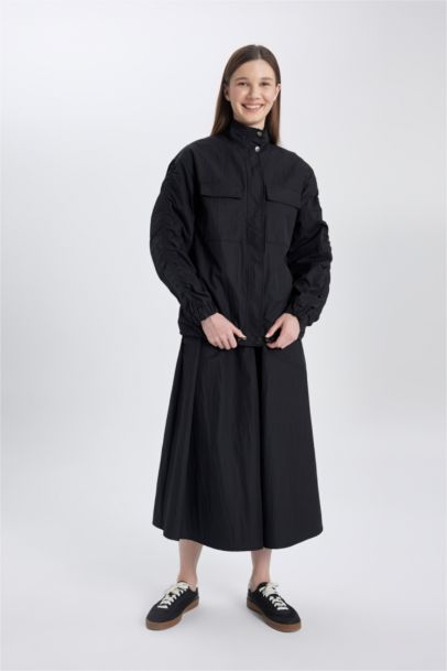 Bomber Half Turtleneck Young Parachute Jacket