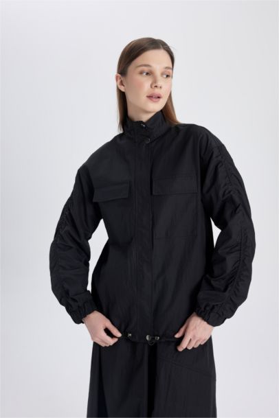 Bomber Half Turtleneck Young Parachute Jacket