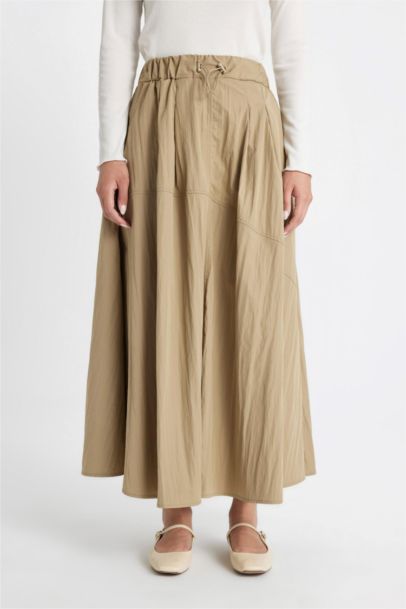 A-Line Parachute Long Skirt