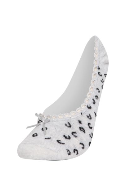 Woman Animal Print 3 piece Babet Socks