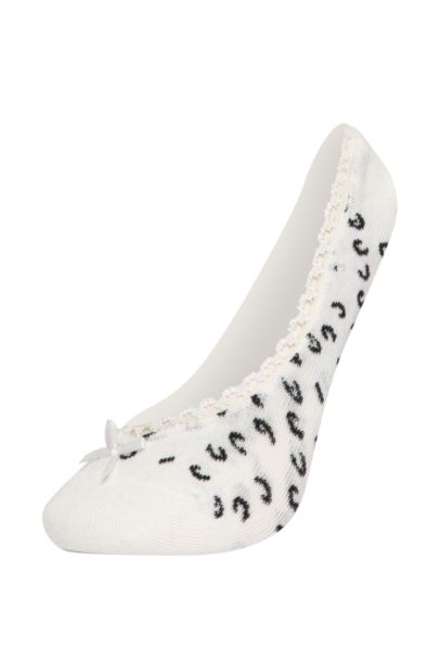 Woman Animal Print 3 piece Babet Socks