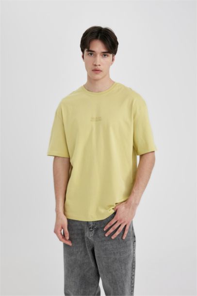 Comfort Regular Fit Crew Neck Back Printed T-Shirt