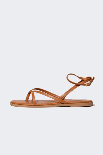 Woman Lace-up Flat Heel Sandals