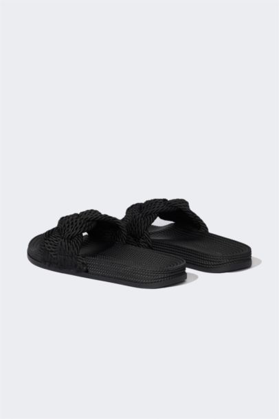 Woman High Sole Single Strap Slippers