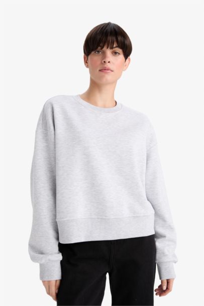 Boxy Fit Basic Sweatshirt