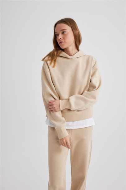 Sweatshirt à Capuche Oversize en tissu Épais