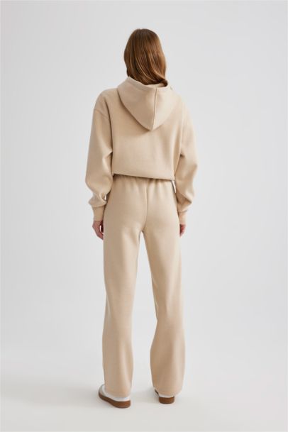 Straight Fit High Waist Thick Sweatpants