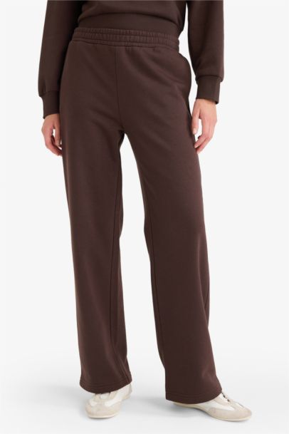 Straight Fit High Waist Thick Basic Sweatpants