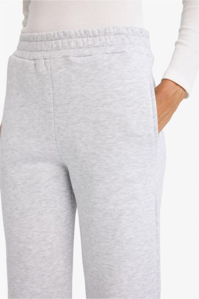 Straight Fit Basic High Waist Thick Sweatpants