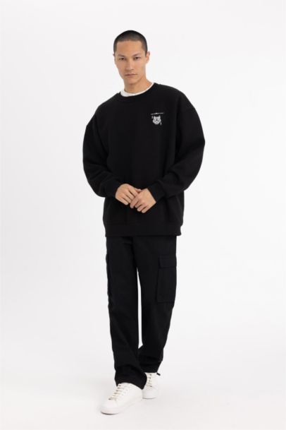 Габардиновые брюки Baggy Fit с накладными карманами