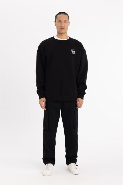 Габардиновые брюки Baggy Fit с накладными карманами