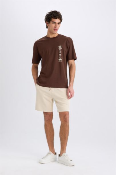 Regular Fit Straight Leg Basic Shorts