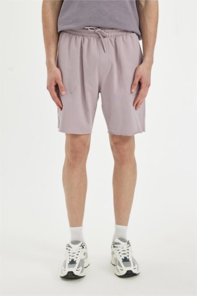 Slim Fit Dar Kesim Dar Paça Cepli Basic Düz Şort
