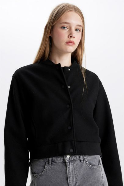 Taffeta Cashmere Bomber Jacket