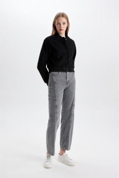 Taffeta Cashmere Bomber Jacket