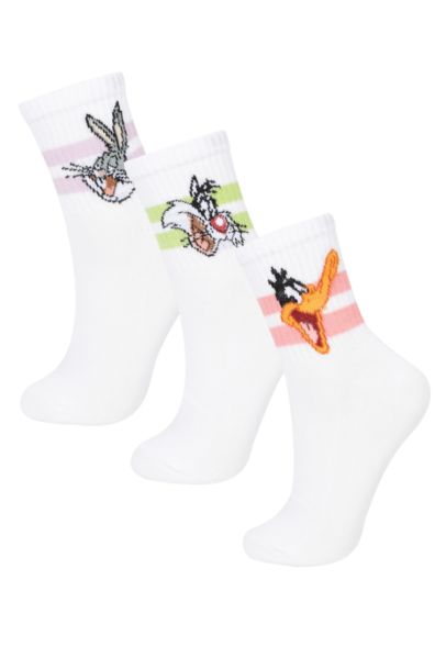 Woman Looney Tunes Licensed 3 piece Short Socks