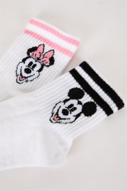 Woman Mickey & Minnie Licensed 2 piece Short Socks