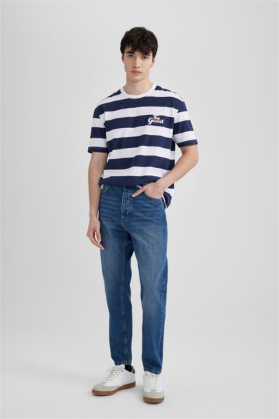 Regular Fit Crew Neck Printed Short Sleeve T-Shirt