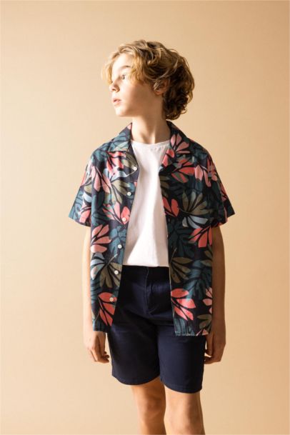 Рубашка оверсайз с коротким рукавом для мальчиков