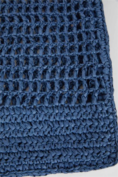 شنطة خوص شوبينج حريمي كحلي