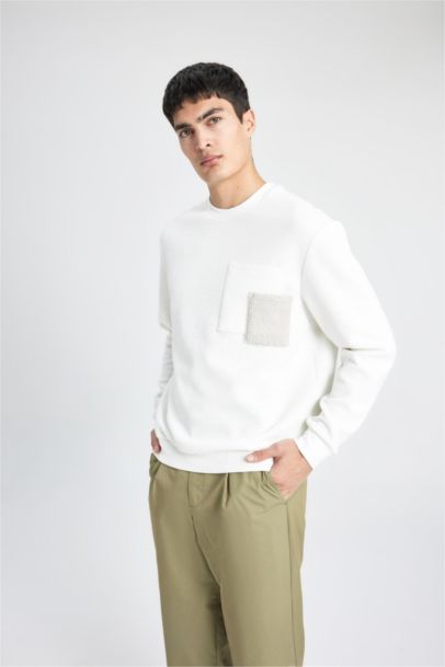 Regular Fıt Bisiklet Yaka Sweatshirt