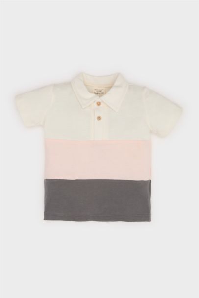 Baby Boy Color Block Pique Polo T-Shirt