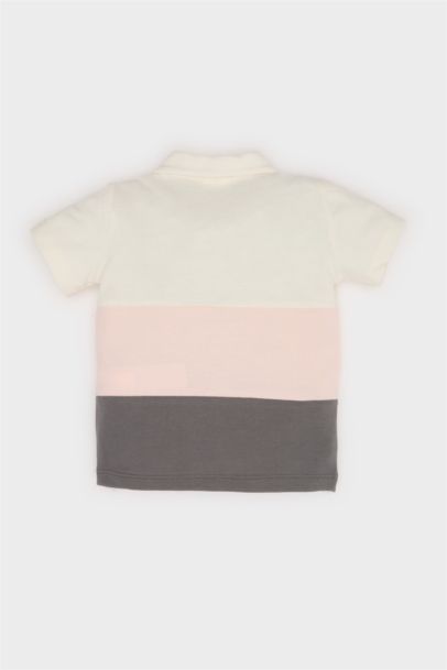 Baby Boy Color Block Pique Polo T-Shirt