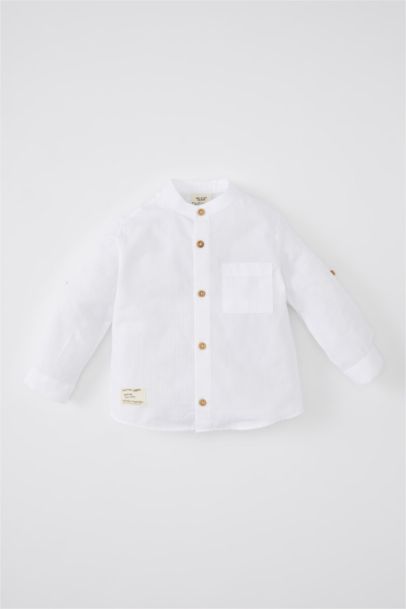 Baby Boy Textured Long Sleeve Shirt
