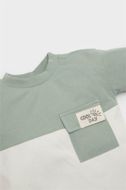 Regular Fit Color Block Short Sleeve T-Shirt