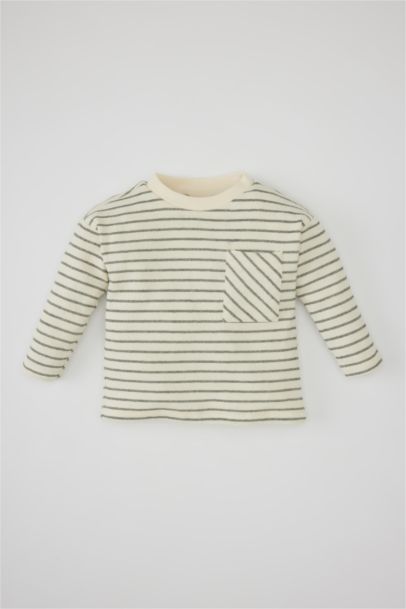 Baby Boy Regular Fit Crew Neck Striped T-Shirt