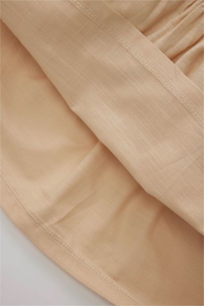 Baby Girl Crew Neck Corduroy Short Sleeve T-Shirt