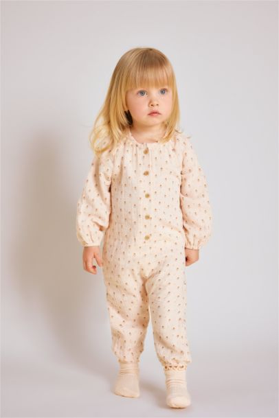 Baby Girl Newborn Floral Jumpsuit