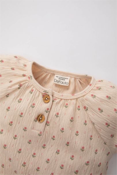 Baby Girl Long Sleeve Long Sleeve Snap Body