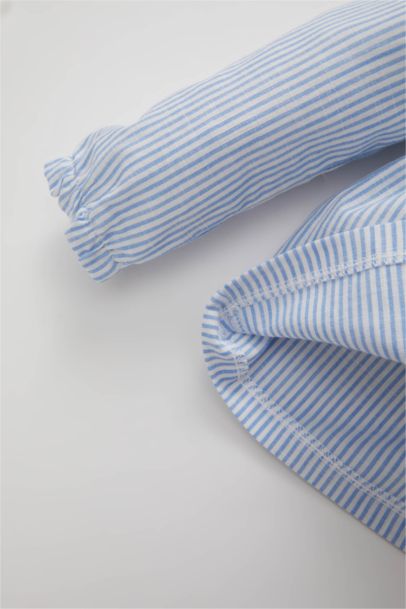 Baby Girl Baby Collar Flared Poplin Shirt