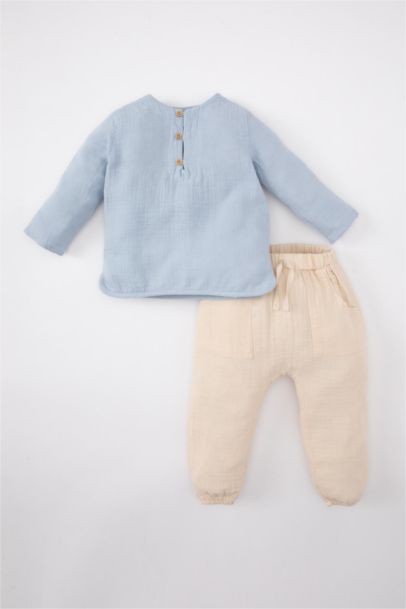 Baby Boy Long Sleeve Shirt Trousers 2 Piece Set