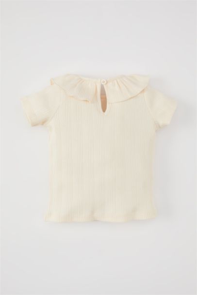 Baby Girl Ribbed Camisole Short Sleeve T-Shirt