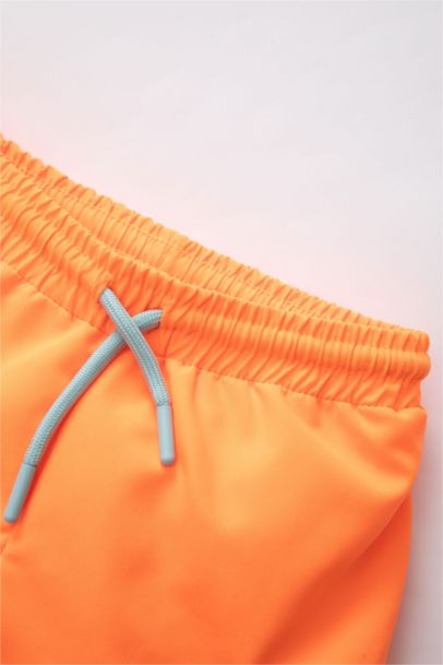 Baby Boy Regular Fit Slogan Swim Shorts