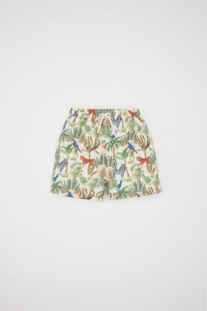 Baby Boy Nature Printed Swim Shorts