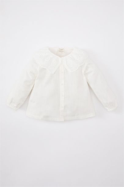 Regular Fit Linen Look Long Sleeve Shirt