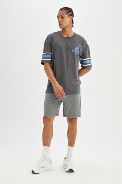 DeFactoFit NBA Denver Nuggets Standard Fit Cropped Shorts