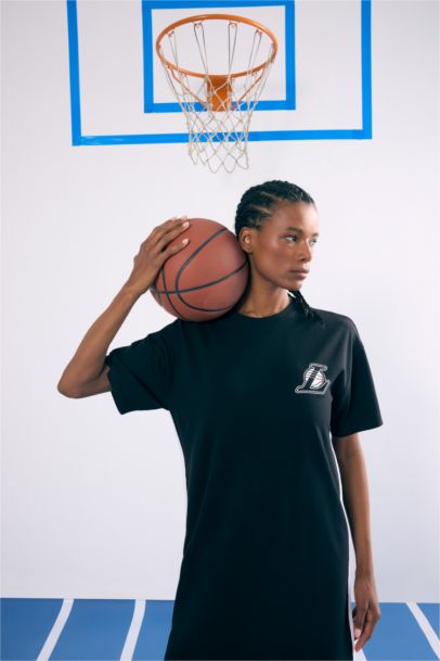 Oversize Fit Pique NBA Los Angeles Lakers Licensed Dress