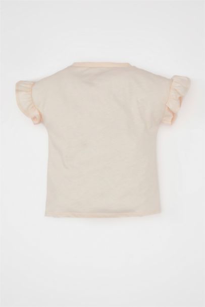 Baby Girl Slogan Printed Short Sleeve T-Shirt