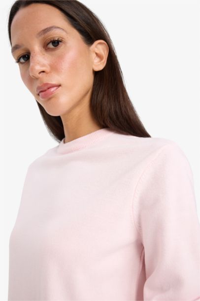 Pull en tricot à col rond Coupe décontractée