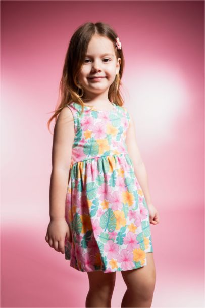 Baby Girl Patterned Sleeveless Dress