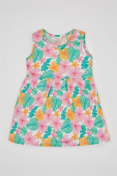 Baby Girl Patterned Sleeveless Dress