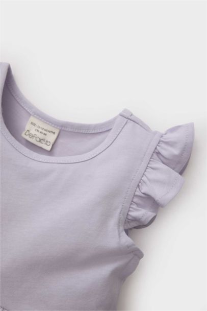 فستان فلورال بيبي بناتي قصة عادية نص ردن وياخة مربعة