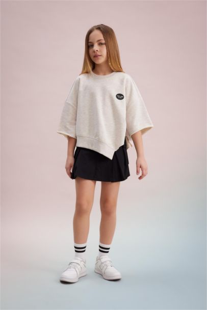 Girl Cotton Regular Fit Skirt