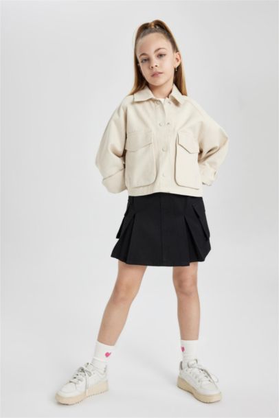 Girl Cotton Regular Fit Skirt