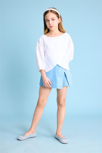 Girl Gabardine Regular Fit Skirt